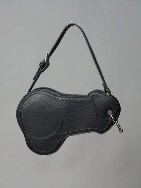 NAMILIA - Prince Albert Bag in Black and Silver Hardware